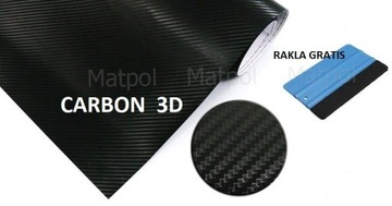 Фольга CARBON 3D BLACK 250 см х 152 см + РАКЛА