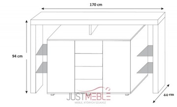 комод для спальни -RIWIERA 2 PLUS с глянцевым светодиодом