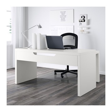 Biurko prostokątne Ikea MALM 151 x 65 x 73 cm biały