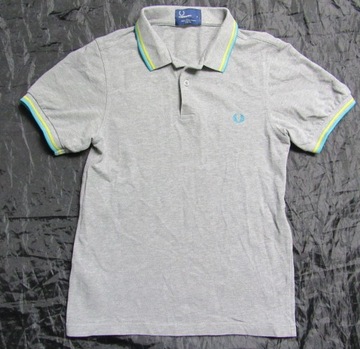 FRED PERRY/ SLIM FIT ORYGINALNE SZARE POLO /S