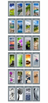 фото обои на дверь, наклейка на дверь, цветы, камни,