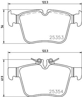 ЗАДНИЕ КОЛОДКИ BREMBO MERCEDES-BENZ C-CLASS W204 W205