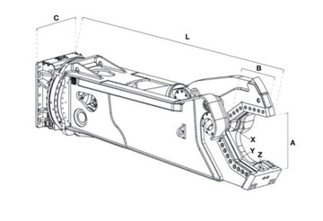 Nożyce do stali złomu Hydraram HSS3RV 4-5 t 300kg