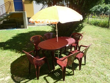 Bordowy Garden Furniture Set 6+1 Стол Стол Андрелла
