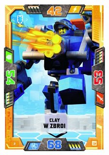 karta nr 2 Clay w Zbroi lego nexo knights 2