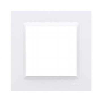 SIMON 10 ramka pojedyncza biała CR1/11