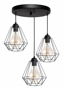 SUFITOWA LAMPA WISZĄCA DIAMENT LOFT EDISON RETRO