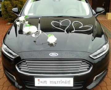 Dekoracja samochodu ozdoby na auto do ślubu kwiaty