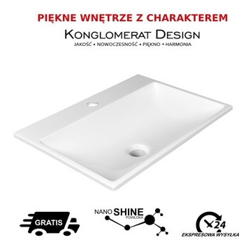 Маленькая встраиваемая раковина SLIM 50x36 с большой чашей