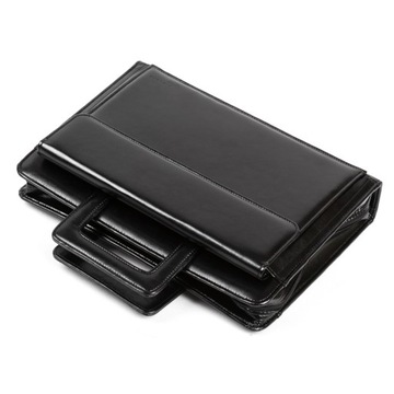 Прочный мужской портфель, кожаный портфель для документов.