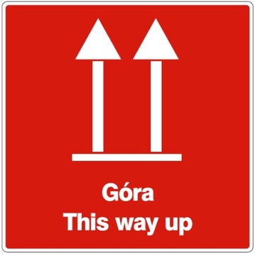 NAKLEJKI SAMOPRZYLEPNE KLEJĄCE THIS WAY UP GÓRA