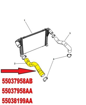 ШЛАНГ ВПУСКНОЙ ТРУБКИ JEEP CHEROKEE 2.8 CRD KK L 2.8L