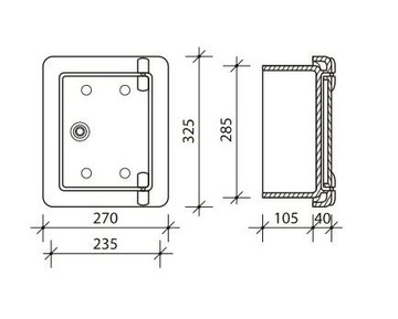 Шкаф газовый скрытого монтажа FOR VALVE 23x28