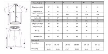 STRÓJ ROWEROWY KOMPLET KOLARSKI ROCK RACING 3XL