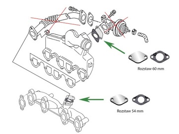 Заглушки EGR 1.9 TDi VW Caddy Polo Sharan T4