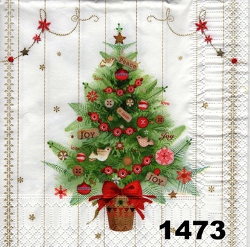 Serwetki do decoupage-1szt- ZIMA-ŚWIĘTA -NR 1473