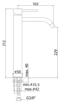 ВЫСОКАЯ РАКОВИНА PAFFONI LIGHT FATTER LIG081