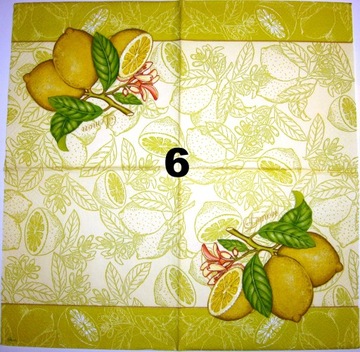Serwetki do decoupage-1szt- CYTRYNY -NR 6