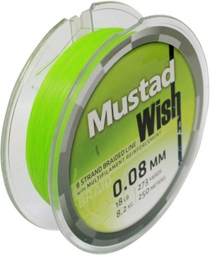 Plecionka Mustad Wish 8 0,24/110m PROMOCJA zielona