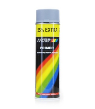 MOTIP ZNAKOMITY PODKŁAD ARYLOWY szary SPRAY + 4K