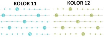 GIRLANDA PERŁOWA 5SZT 6,5 M GIRLANDY PERŁOWE 20KOL