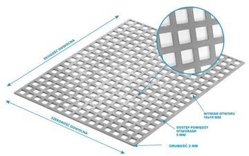 Лист алюминиевый перфорированный размером 2 Qg 10-15