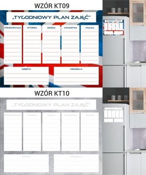 Tablica magnetyczna Planer tygodniowy na lodówkę