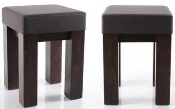 Taboret bejcowany MODERN siedzisko XXL nogi 8cm