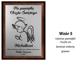 Prezent na chrzest święty Pamiątka chrztu grawer