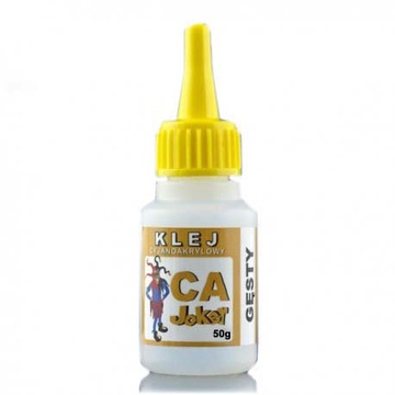 KLEJ CYJANOAKRYLOWY GĘSTY 50g Joker Jubilerski CA