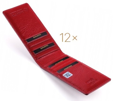 Zagatto Skórzane etui na karty RFID pudełko Slim