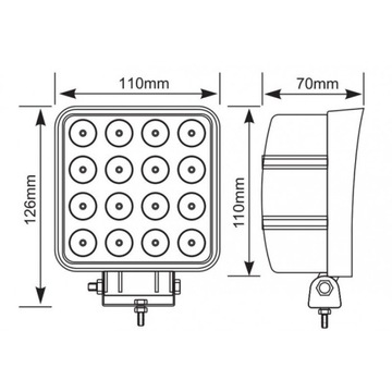 MEGA MOC LAMPA ROBOCZA PANEL LED HALOGEN 48W 3070L