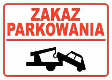 TABLICZKA ZAKAZ PARKOWANIA 35x25 cm - PRODUCENT