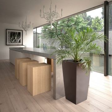 Ламела FINEZJA вазон 30х30 h57 БЕЛЫЙ глянцевый