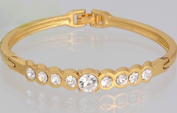 Elegancka złota bransoletka kryształ cyrkonia b5