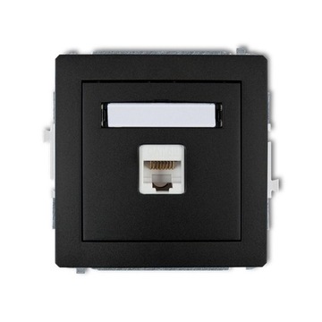 Gniazdo komputerowe czarne 12DGK-1 DECO KARLIK