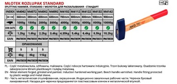 Молоток-колун 4 кг польский JUCO ST