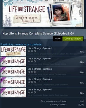 LIFE IS STRANGE ПОЛНЫЙ СЕЗОН 1-5 КЛЮЧ STEAM ДЛЯ ПК + БЕСПЛАТНО