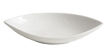 BIAŁY półmisek salaterka PORCELANA ŁÓDKA 21x12 W-wa Łś