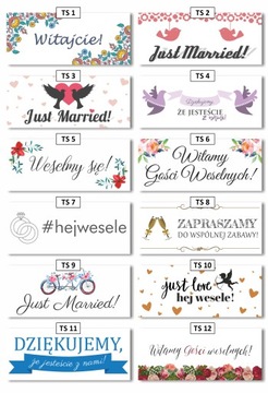 PLAKAT WESELNY ŚLUBNY powitanie gości 25x60cm