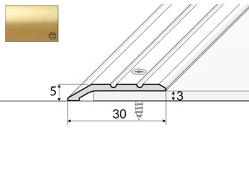 Listwa mocująca do wykładzin A01 ZŁOTO 90cm