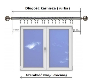 KARNISZ METALOWY FI 25mm / 120cm RÓŻNE WZORY