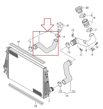 ТУРБОШЛАНГ ТРУБКА ИНТЕРКУЛЕРА VW AMAROK 2.0 TDI