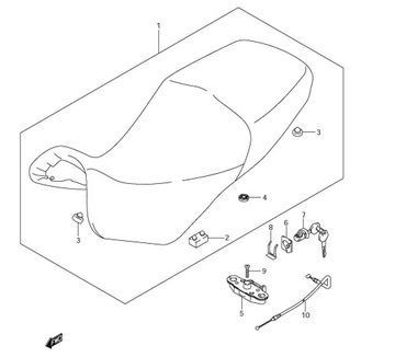 РЕЗИНКА СИДЕНЬЯ SUZUKI DL BANDIT INTRUDER ОРИГИНАЛ