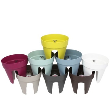 Итальянский балконный горшок UP 25x20/23 см белый