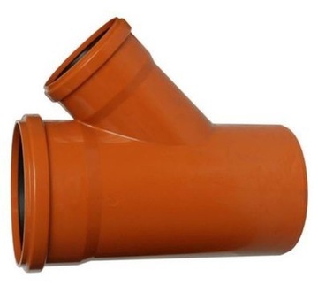 Trójnik 200/160/45° kanalizacja zewnętrzna PP/PCV redukcyjny 200x160 ik544