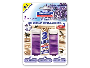 2 X MOLOMIT PERFUMOWANA ZAWIESZKA NA MOLE LAWENDA