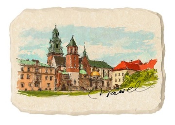KRAKÓW KATEDRA WAWEL magnes na lodówkę kamień 010