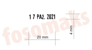 Штамп даты Trodat 4810, польская дата - цветные чернила