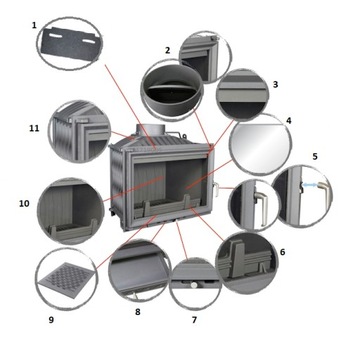 фото ориг. №5, Liner fireplace antek air duct accessory set connecting plates